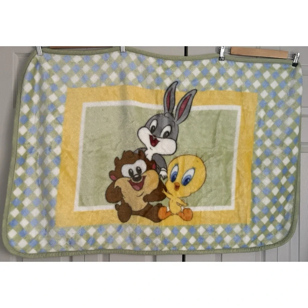 Vintage Looney Tunes Baby Looney Tunes‎ Plush Soft Baby Blanket Throw 30